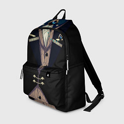 Рюкзак Фрак тёмный с цепочками и брошью, цвет: 3D-принт