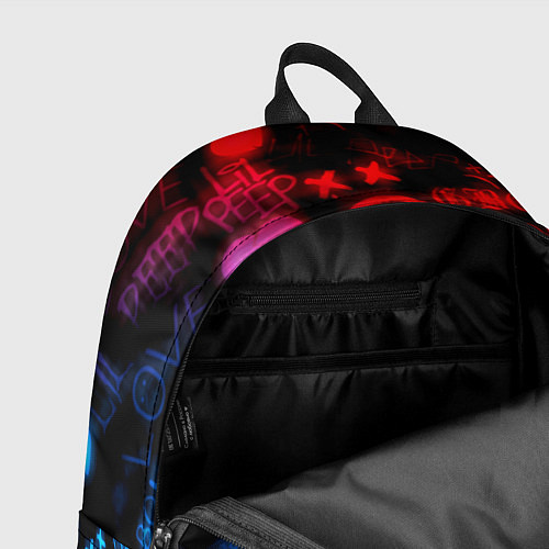 Рюкзак Lil peep neon rap music / 3D-принт – фото 4