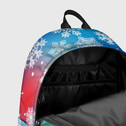 Рюкзак Снегопад на Новый год, цвет: 3D-принт — фото 2