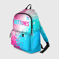 Рюкзак Deftones neon gradient style посередине, цвет: 3D-принт