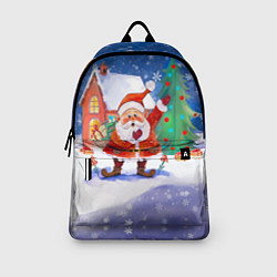 Рюкзак Дед Мороз с мешком и елкой, цвет: 3D-принт — фото 2