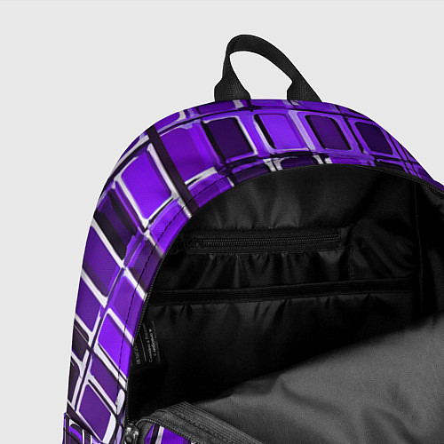 Рюкзак Фиолетовые прямоугольники / 3D-принт – фото 4