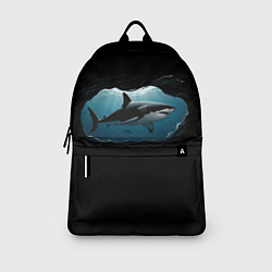 Рюкзак Акула в овале, цвет: 3D-принт — фото 2