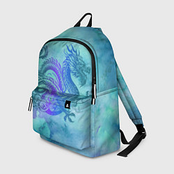 Рюкзак Бирюзовый дракон узор, цвет: 3D-принт