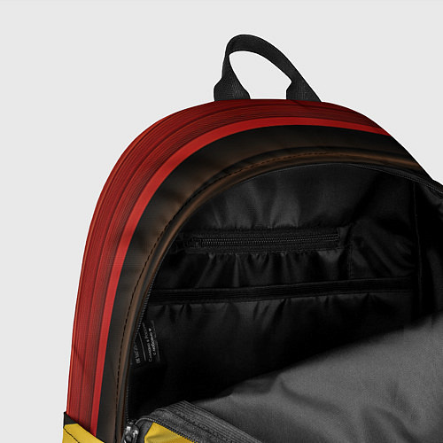Рюкзак Черный красный желтый цвет абстракции / 3D-принт – фото 4