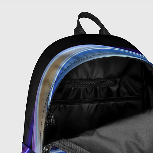 Рюкзак Абстрактные волны синего оттенка / 3D-принт – фото 4