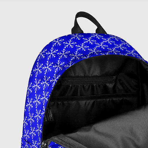 Рюкзак Паттерн снежинки синий / 3D-принт – фото 4