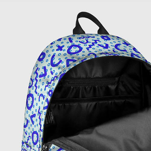 Рюкзак Синие каракули / 3D-принт – фото 4