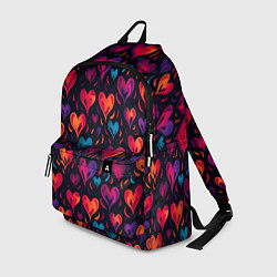 Рюкзак Паттерн с сердцами, цвет: 3D-принт