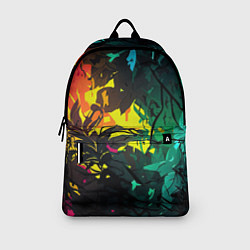 Рюкзак Яркие разноцветные абстрактные листья, цвет: 3D-принт — фото 2