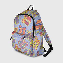 Рюкзак Узор с яркими разноцветными бантами в горошек, цвет: 3D-принт