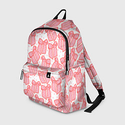 Рюкзак Узор с розовыми бантами в горошек, цвет: 3D-принт