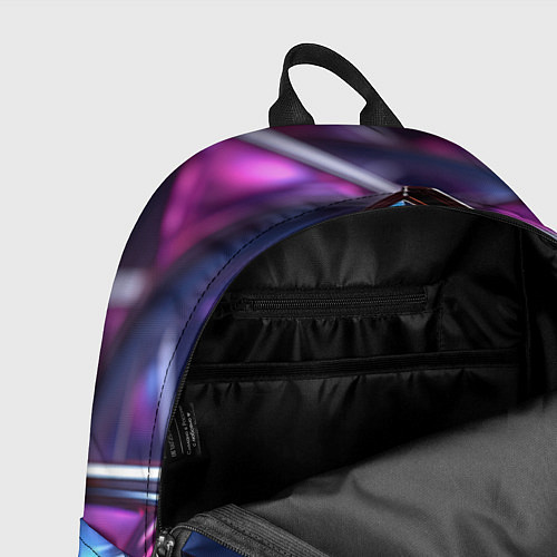 Рюкзак Фиолетовые абстрактные треугольники / 3D-принт – фото 4