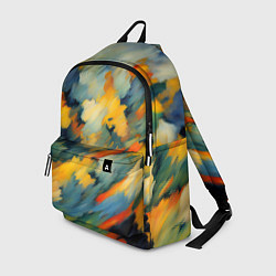 Рюкзак Жёлтые и синие мазки, цвет: 3D-принт