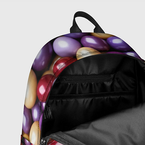 Рюкзак Красные и фиолетовые пасхальные яйца / 3D-принт – фото 4