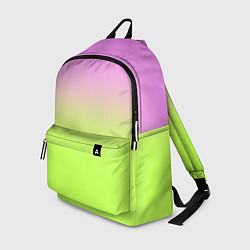 Рюкзак Розовый и ярко-зеленый градиент, цвет: 3D-принт
