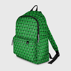 Рюкзак Зелёные и чёрные треугольники, цвет: 3D-принт