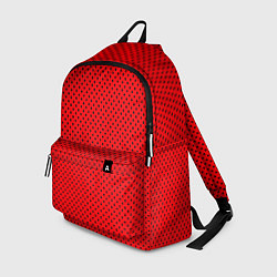 Рюкзак Красный в чёрный маленький горошек