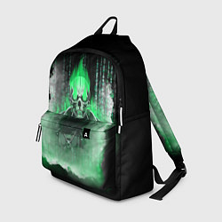 Рюкзак Зелёный скелет в дыму, цвет: 3D-принт