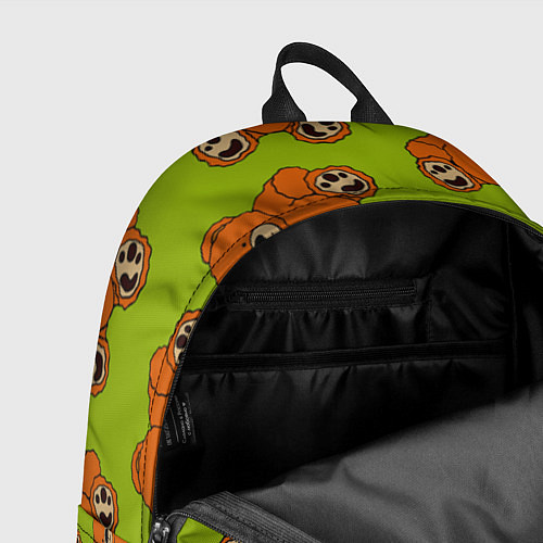 Рюкзак Плюшевые мишки на зеленом фоне / 3D-принт – фото 4