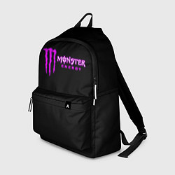 Рюкзак Monster energy фиолетовый логотип, цвет: 3D-принт