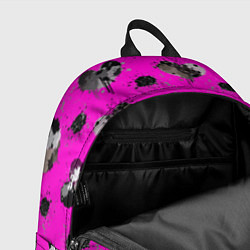 Рюкзак Брызги и капли в форме черного сердца, цвет: 3D-принт — фото 2