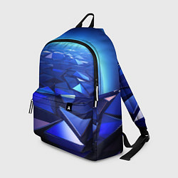 Рюкзак Синие объемные блестящие плиты, цвет: 3D-принт