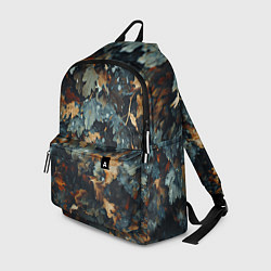 Рюкзак Реалистичный камуфляж из сухих листьев, цвет: 3D-принт