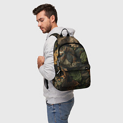 Рюкзак Реалистичный охотничий камуфляж из ткани и листьев, цвет: 3D-принт — фото 2