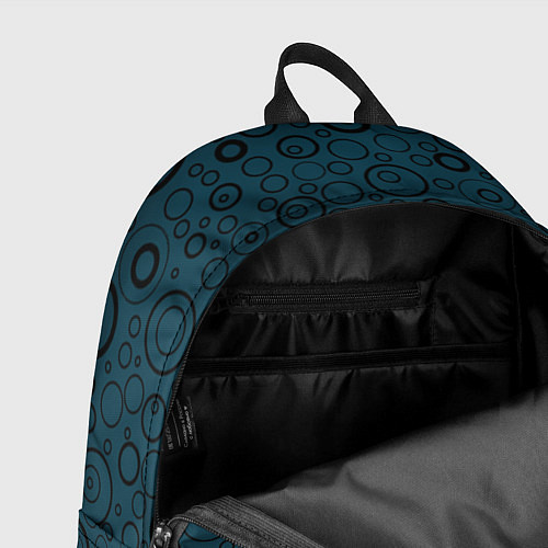 Рюкзак Тёмно-бирюзовый паттерн пузырьки / 3D-принт – фото 4