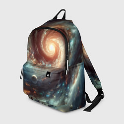 Рюкзак Далёкая неоновая галактика - нейросеть, цвет: 3D-принт