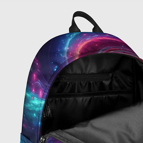 Рюкзак Яркая неоновая галактика - нейросеть / 3D-принт – фото 4