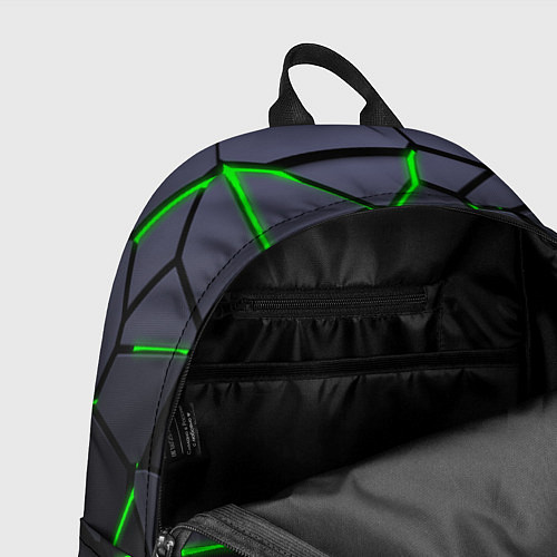 Рюкзак Зеленые плиты киберпанк / 3D-принт – фото 4
