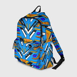Рюкзак Техно броня жёлто-синяя, цвет: 3D-принт