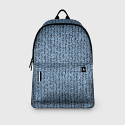 Рюкзак Голубой с чёрным мелкая мозаика, цвет: 3D-принт — фото 2