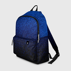 Рюкзак Градиент мелкая мозаика сине-чёрный, цвет: 3D-принт