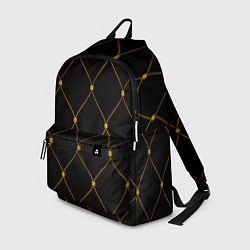 Рюкзак Желтая сетка на черном, цвет: 3D-принт
