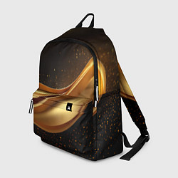 Рюкзак Золотая стильная абстракция на черном фоне, цвет: 3D-принт