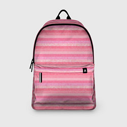 Рюкзак Нежный розовый полосатый, цвет: 3D-принт — фото 2