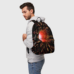 Рюкзак Червоточина - огненные лучи, цвет: 3D-принт — фото 2