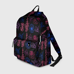 Рюкзак Неоновые разноцветные цветы, цвет: 3D-принт