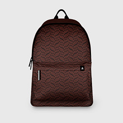 Рюкзак Красно-коричневый в чёрные волнистые полосы, цвет: 3D-принт — фото 2