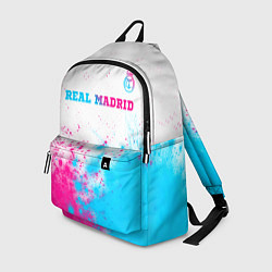 Рюкзак Real Madrid neon gradient style посередине, цвет: 3D-принт