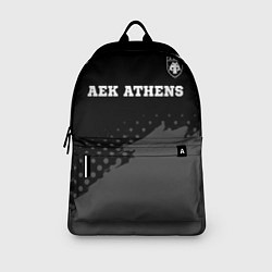 Рюкзак AEK Athens sport на темном фоне посередине, цвет: 3D-принт — фото 2