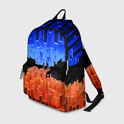 Рюкзак Стягивающиеся в центре синие и оранжевые блоки
