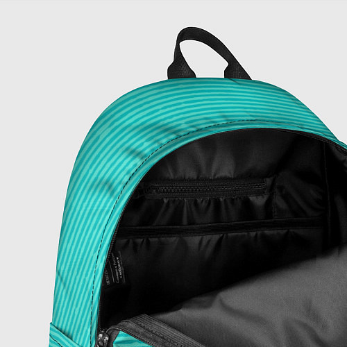 Рюкзак Ментоловый текстурированный в полоску / 3D-принт – фото 4