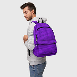 Рюкзак Сочный фиолетовый в полоску, цвет: 3D-принт — фото 2