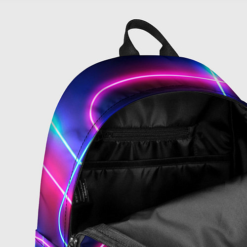 Рюкзак Светящиеся неоновые дуги / 3D-принт – фото 4