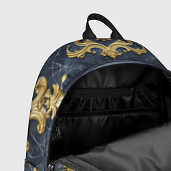 Рюкзак Объемные золотые классические узоры, цвет: 3D-принт — фото 2
