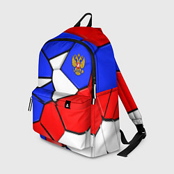 Рюкзак Трехмерные плиты в стиле Российского флага, цвет: 3D-принт